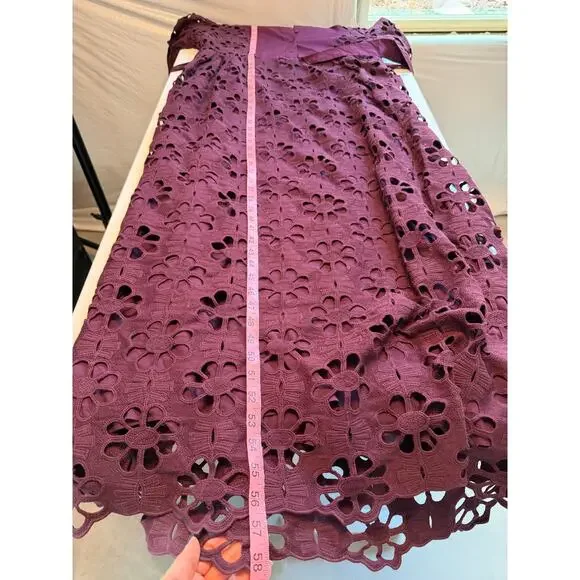 TUCKERNUCK Women’s Merlot Lace Calliope Dress Size L Long Balloon Sleeve Boho - Picture 12 of 16